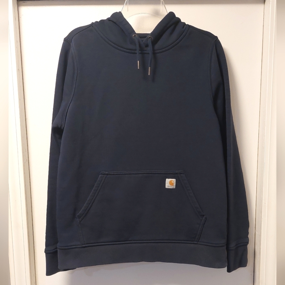 CARHARTT Clarksburg Pullover Hoodie Sweatshirt in Navy M (8/10)